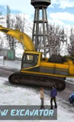 Nieve Excavadora Simulador - Juego 3D Camión grúa Simulación 4