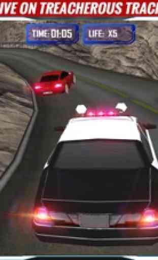 Policía Auto Chofer Perseguir Rapidez Corredor 3D 3