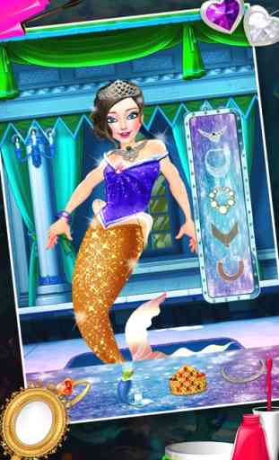 Princesa de hielo de la sirena del salón de belleza - diversión de vestir y maquillaje juego para poco estilista 4