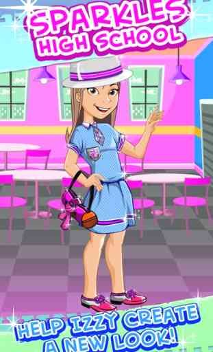 Izzy And Friends Girl Fashion Story- Sparkles High School Uniform Glam Dress Up Free Game 2