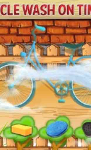 Niños bicicleta salón de lavado: lavar bicicletas de bebé para el juego 3
