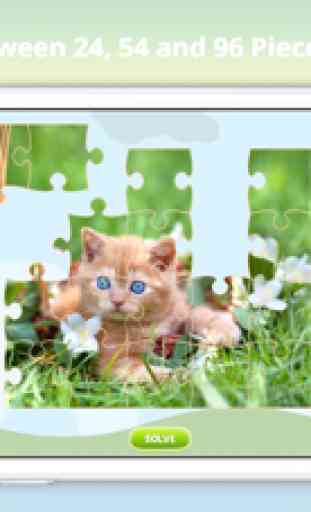 Gato y gatito rompecabezas - juegos para adultos y niños 3
