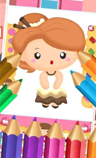 Juego Little Princess Alimentos para colorear Mundial Dibujo Story Niños 3