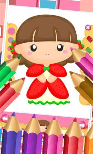 Juego Little Princess Alimentos para colorear Mundial Dibujo Story Niños 4