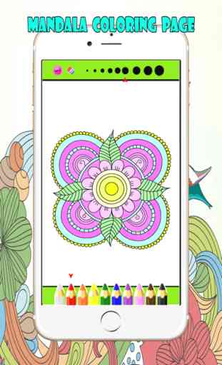 Mandalas y flores Libro de colorante para los adultos : Terapia mejor color para aliviar el estrés gratuito 3