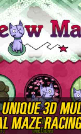 3d Laberinto maúllan los gatos juego Zombie (Meow Maze 3d Zombie Cats Game) 1