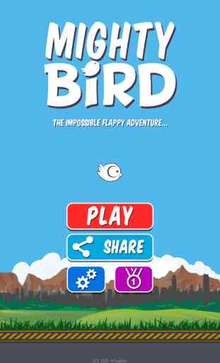 Bird Poderoso: La aventura de Flappy imposible y cielo infinito volando camino de un nuevo héroe legendario juego de acción con pequeñas alas, super grandes ojos, y un gran éxito cara bonita. 2