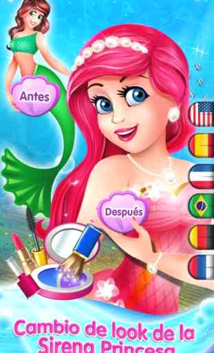 Cambia el look de tu Sirena Princesa - Viste, Maquilla y Crea un Card 1