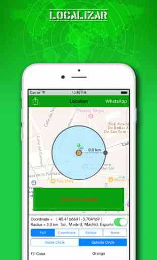 Mobile Locator for WhatsApp, coordinates of the location to send to your contacts FREE 3