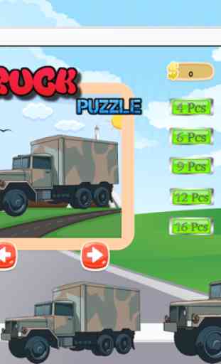 Coche camiones y vehículos de construcción Puzzles 4