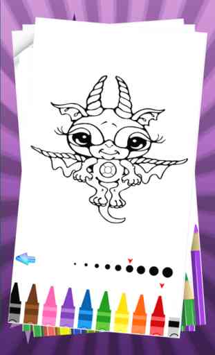 mi mascota dragón libro de colorear para niños: aprender a pintar dibujos animados poco dragón y el monstruo de fotos gratis 3
