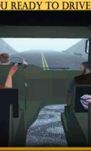 Montaña autobús simulador de conducción opinión de la carlinga - esquivar el tráfico en una carretera peligrosa 1