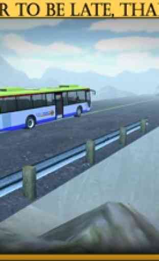 Montaña autobús simulador de conducción opinión de la carlinga - esquivar el tráfico en una carretera peligrosa 2