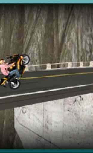 Tráfico en las Carreteras de montaña Moto Rider - la válvula reguladora hasta el corredor de moto freestyle de extrema 3