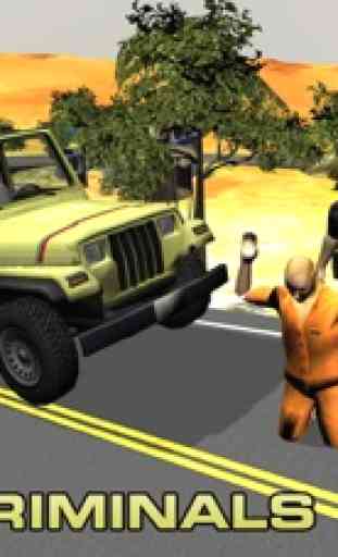 Campo a través del jeep de la policía 4x4 - Persecución y detención de ladrones en este vehículo juego de conducción de poli 1