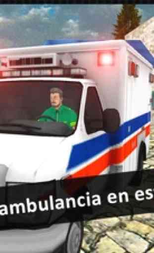 Fuera del camino aire ambulancia de simulador 2016- Mejor conducción necesario del lesionado real paramédico ayuda 1