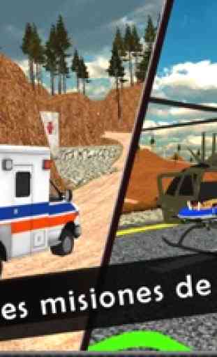 Fuera del camino aire ambulancia de simulador 2016- Mejor conducción necesario del lesionado real paramédico ayuda 2