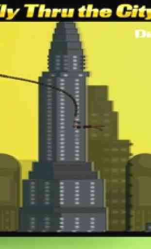 Ninga Super Hero Sky Swing- Tight Rope Thru City Free Games 2
