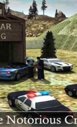 Off-Road Policía del conductor de coche de Chase: conducción real y acción Juego de Disparos 3