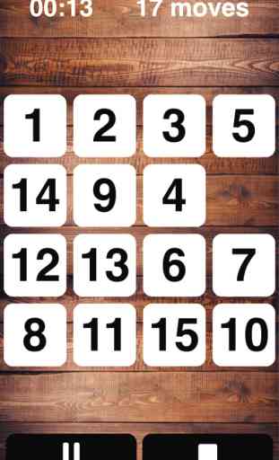 Juego del 15 Puzzle de Números 3