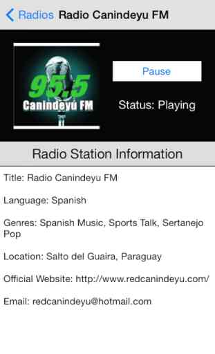 Paraguay Radio Live Player (Asunción / Spanish / Guaraní / español / Paraguayan) 4