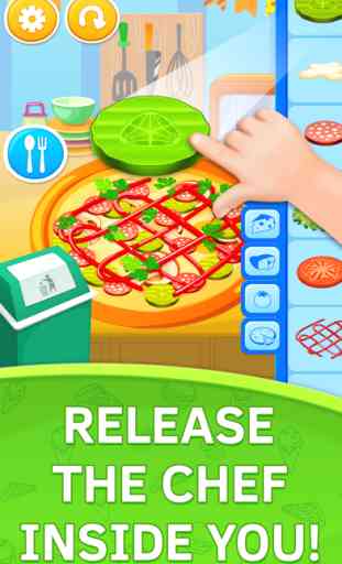 Juegos de cocinar pizza para niños de 5 y 6 años gratis 4