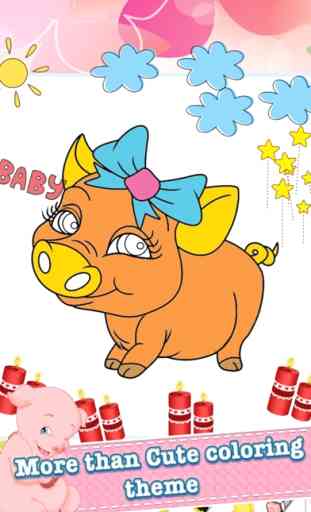 Libro Para Colorear Dibujo De Cerdo - páginas de ideas de arte Linda caricatura para niños 4