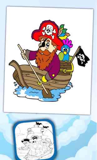 Pintar piratas - Dibujos de piratas para colorear 1