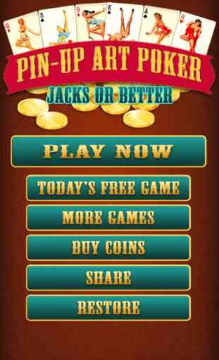Pinup Art Video Poker - Jacks or Better 2
