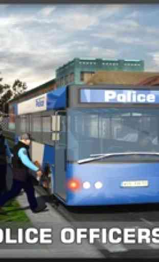 Conductor de autobús de la policía prisión de Trabajo 3D: accionamiento Entrenador & Transporte delincuentes a la cárcel de la ciudad 1