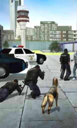 Perro policía Caza Simulador 3D - Un aeropuerto imposible juego de simulación de caza 1