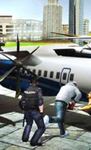 Perro policía Caza Simulador 3D - Un aeropuerto imposible juego de simulación de caza 4