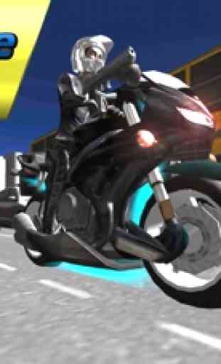 Policía simulador de carreras de moto 3D – Chase & disparar crimen ciudad calle ladrones de autos como un conductor de la moto de policía 1