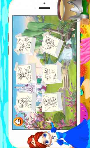 Princesa Girl Coloring Book - Todo en 1 Fairy Tail dibujar, pintar y juegos color de alta definición para la buena Kid 3