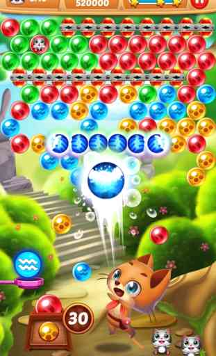 Disparar Burbujas con Gatos - Rescue Witch Kitty Cat Pop - World Bubble Shooter Puzzle 4