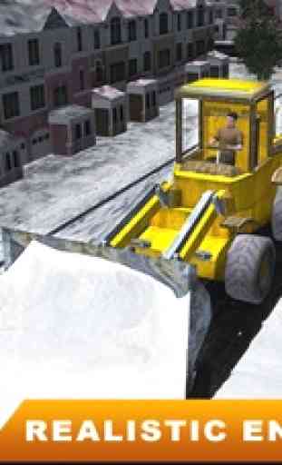 Real Snow Plow Truck Simulator 3D - Operar pesada grúa excavadora para despejar el camino de hielo 2