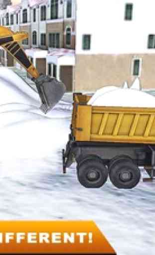 Real Snow Plow Truck Simulator 3D - Operar pesada grúa excavadora para despejar el camino de hielo 4