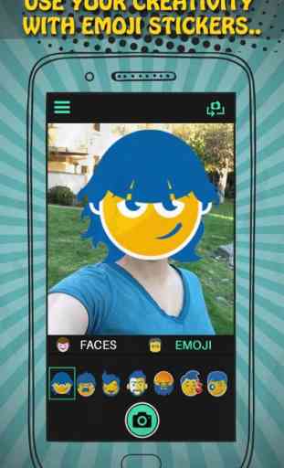 Tiempo real Intercambiar superficie de la leva - autofoto con la máscara y Emoji Pegatinas 2