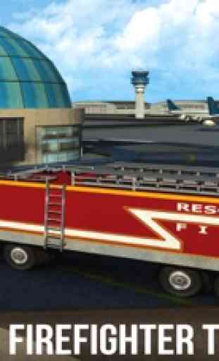 Conductor de camión real Aeropuerto: Rescate de Emergencia bombero 4