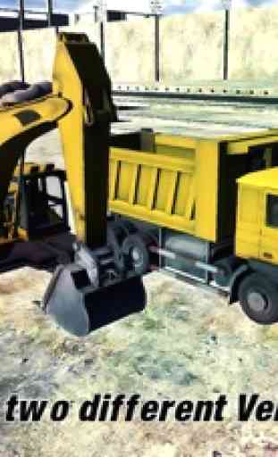 Excavadora de arena - Heavy máquina excavadora deber grúa de construcción Dump Truck Loader 3D simulador de juego 4