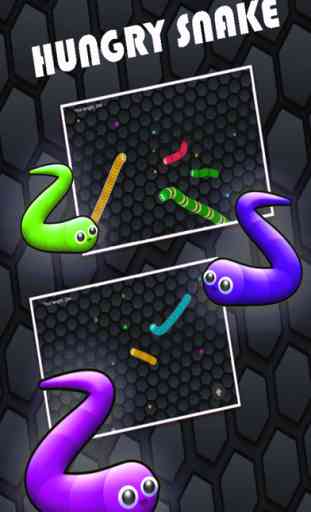 Rodando serpiente hambrienta Coma punto del color: Gusano Edición gratuita de juegos 2