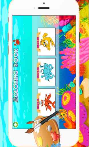animales marinos para colorear - todo en 1 páginas de libros lindo empate animal, pintura de color y juegos para niños 2