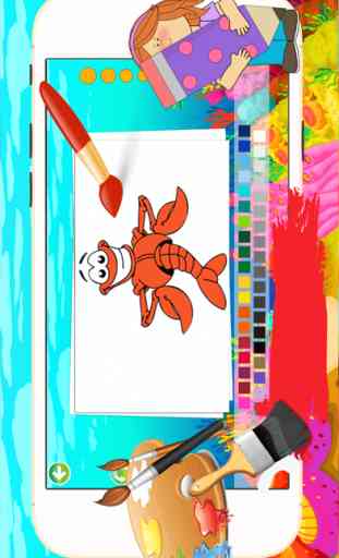 animales marinos para colorear - todo en 1 páginas de libros lindo empate animal, pintura de color y juegos para niños 4
