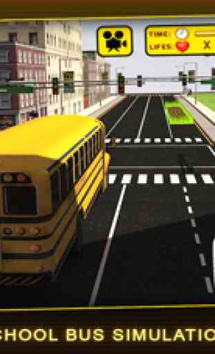 School Bus Simulator 3D - Drive loco en la ciudad y sacar retos servicio de estacionamiento para los niños la diversión 1