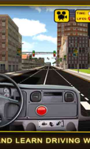 School Bus Simulator 3D - Drive loco en la ciudad y sacar retos servicio de estacionamiento para los niños la diversión 2