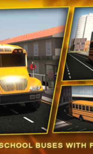 School Bus Simulator 3D - Drive loco en la ciudad y sacar retos servicio de estacionamiento para los niños la diversión 4