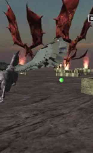 espacio unicornio fuego de dragon agresión - mortal monstruo pegaso cacería 3D 4