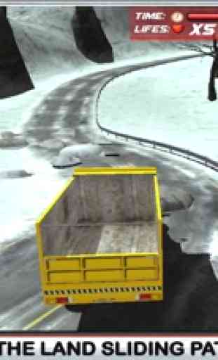 Nieve simulador de conductor de camión 3D - Conducir el gran grúa y aclarar el hielo de la carretera congelada 3