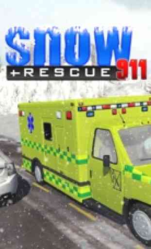 Rescate de la nieve 911 - Un simulador de conducción de ambulancias de emergencia 1