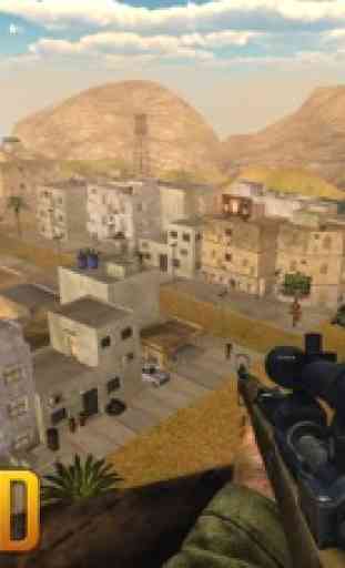 Sniper Guerrero 3D: Guerra del Desierto 3